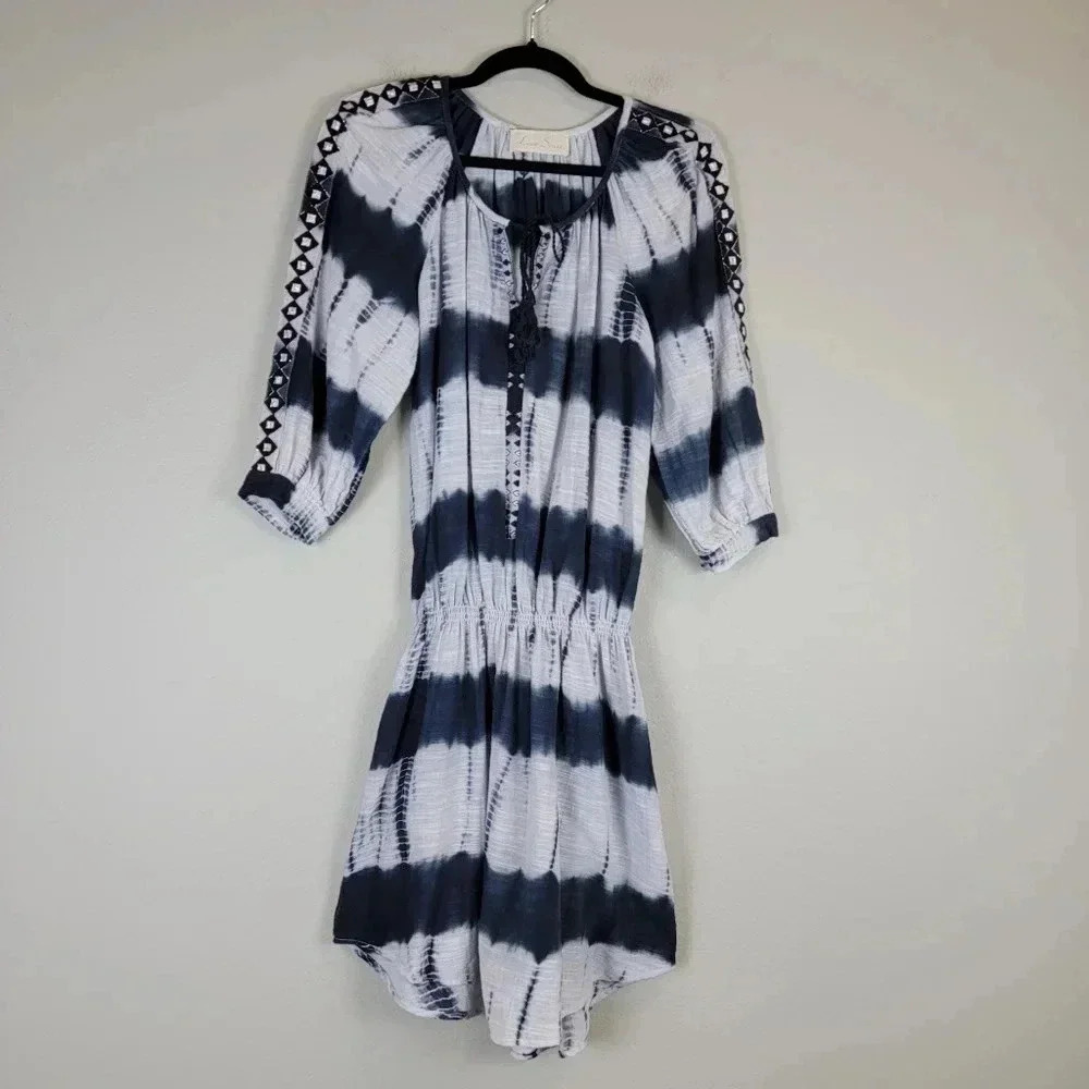 Love Sam Beach Cover Up Dress Tie Dye Embroidered Boho S